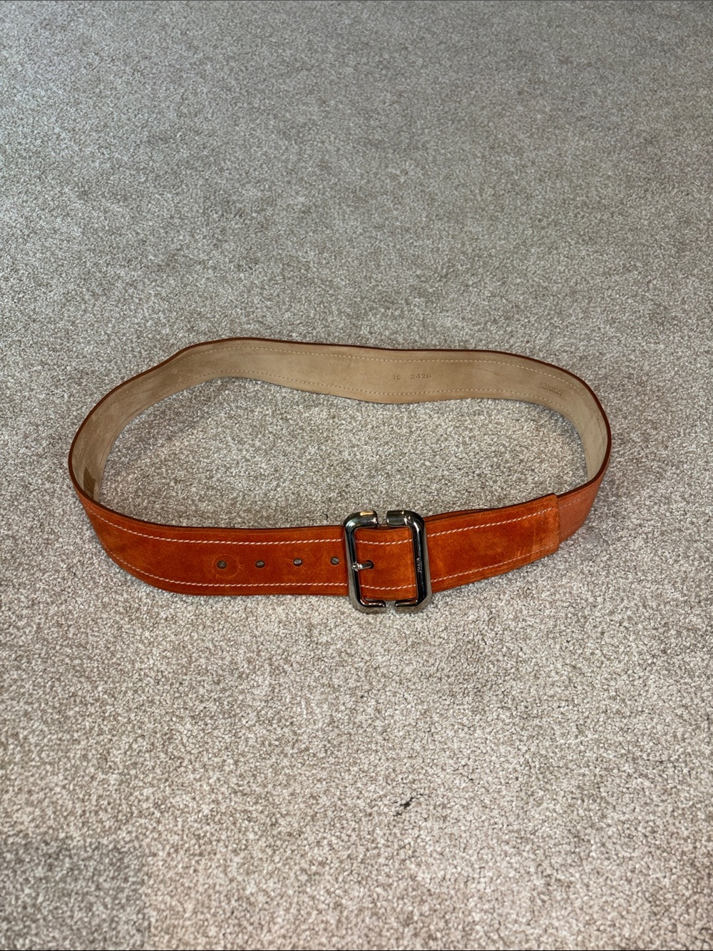 Women’s Prada belt orange suede